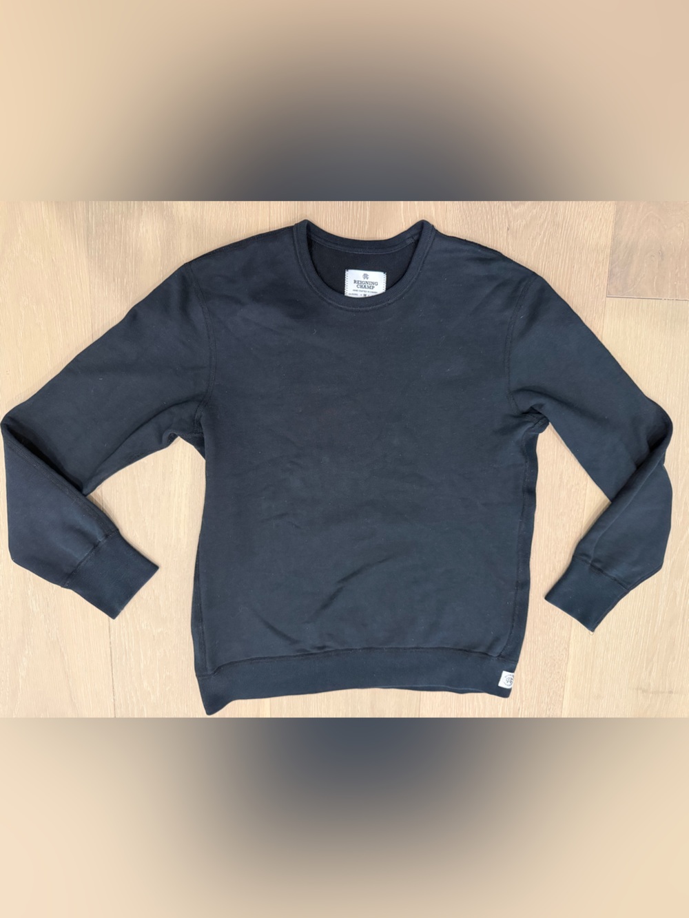 Reigning Champ black made in Canada sweatshirt